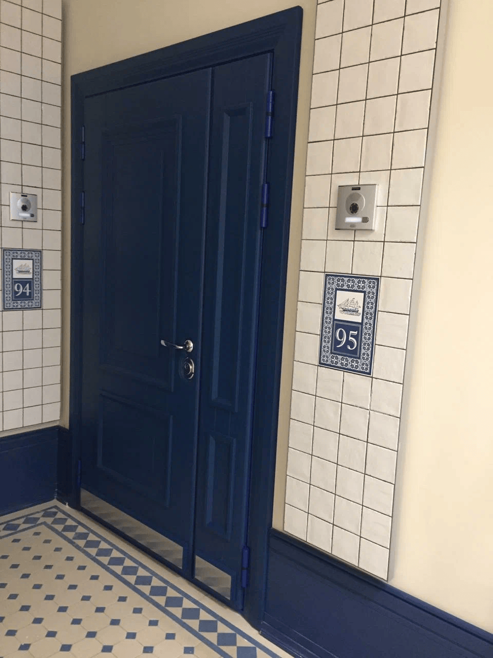 Двупольная дверь в насыщенном оттенке