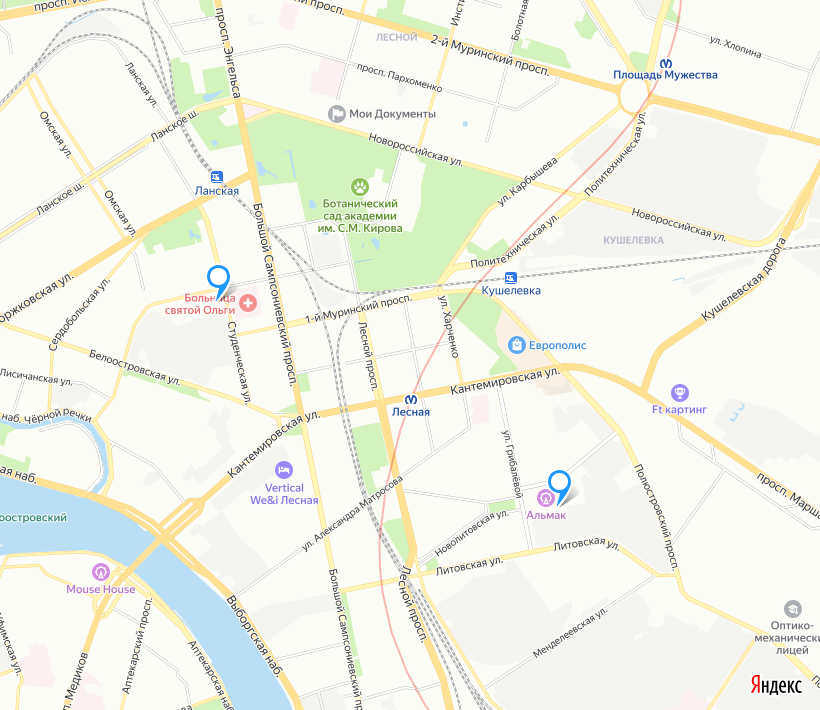 Карта торговых объектов